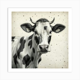 Cow With Polka Dots 1 Art Print