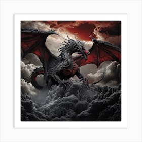 Dragon In The Sky 2 Art Print