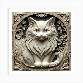 Feline Cat Creative Artwork Illustration 2 Art Print