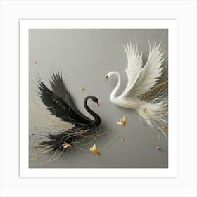 Swans 3 Art Print