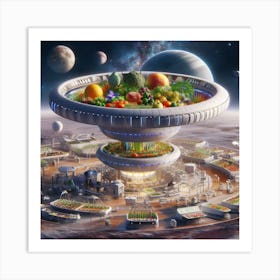 Futuristic Space Station 2 Art Print