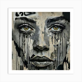 Woman'S Face Art Print