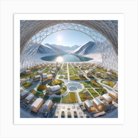 A Futuristic town 2 Art Print