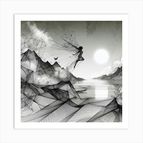 Fairy In The Mountains Art Print