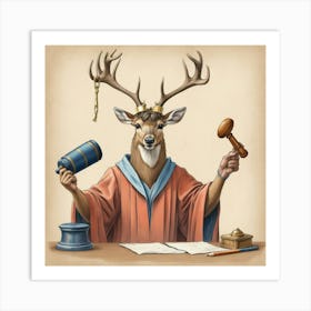 Deer Judge 5 Art Print