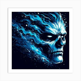 Ice Skull Art Print