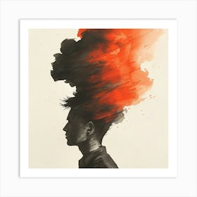 Man's Head 1 Art Print