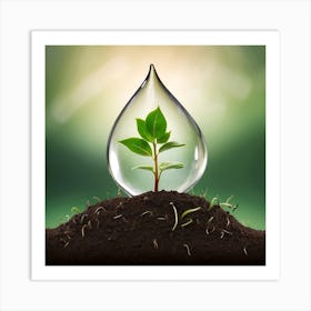 Plant Seed Is Growing Under The Care O 1 (1) Art Print