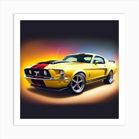 Mustang Looker Art Print