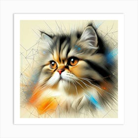 Feline Cat Creative Artwork Illustration 118 Art Print