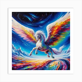 Rainbow Pegasus Art Print