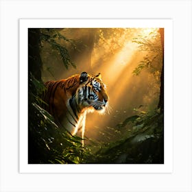 Tiger In The Forest art print 4 Art Print