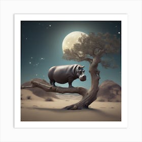 Hippo Experiment Art Print