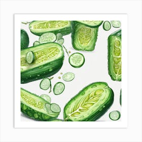 Cucumbers 13 Art Print