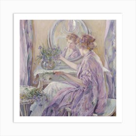 Lady In Purple 1 Art Print