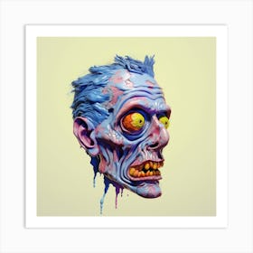 Zombie Head 1 Art Print