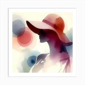 Woman In A Hat 1 Art Print