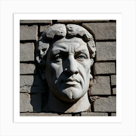 Face In Brick Wall 1 Art Print