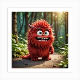 Monster In The Woods Art Print