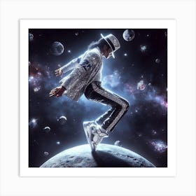 Michael Jackson In Space Art Print