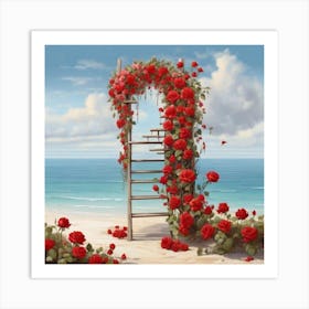 Roses On The Beach 2 Art Print