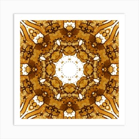 Abstract Coffee Mandala 5 Art Print