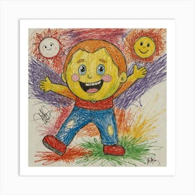 Happy Kid Art Print