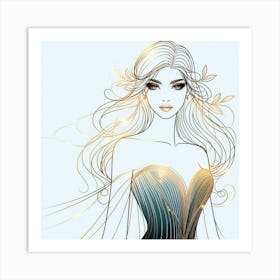 A lady 4 Art Print