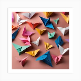 Origami Butterflies Art Print