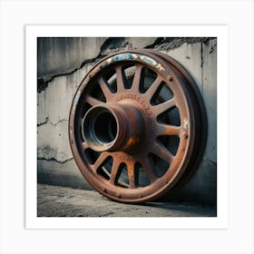 Rusty Wheel 3 Art Print