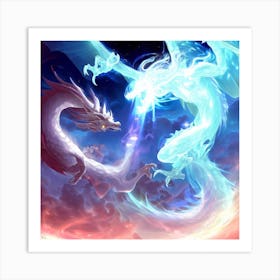 Dragons Fighting 8 Art Print