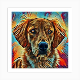 Golden Retriever Painting Art Print