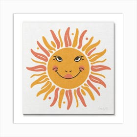 Sun Face Canvas Print Art Print