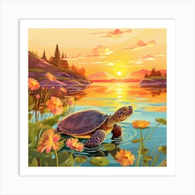 Turtle harmony Art Print