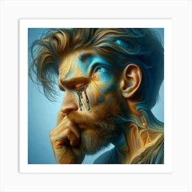 Digital Of A Man Art Print