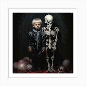 Skeleton Boy 2 Art Print