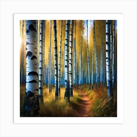 Birch Forest 10 Art Print