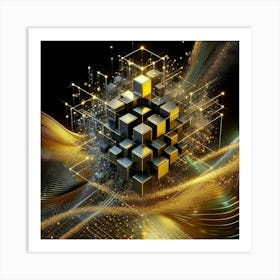 Abstract Cubes 2 Art Print