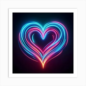 Neon Heart 2 Art Print