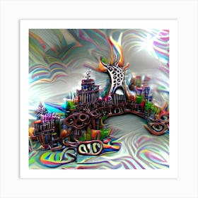 Psychedelic City Art Print