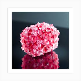 Pink Crystal Cube Art Print