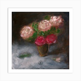 Roses In A Vase 1 Art Print