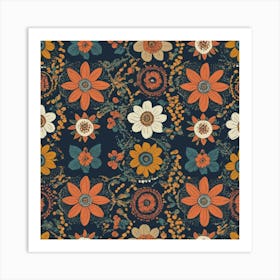 Floral Pattern 2 Art Print