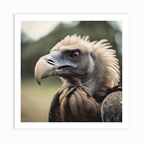 Ai Close up Portrait Of Vulture Art Print