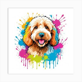 Graffiti Golden Doodle 2 Art Print