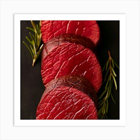 Steak With Rosemary Art Print