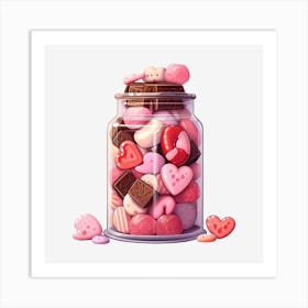 Valentine'S Day Candy Jar 7 Art Print