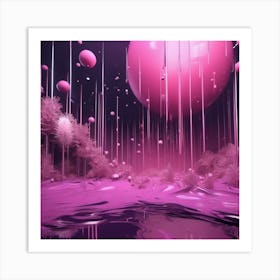 Pink Water Art Print