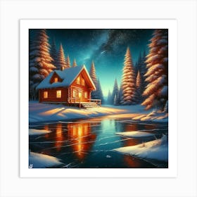 Cabin In The Woods 1 Art Print