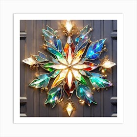 Glass Snowflake Art Print